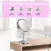 3 Colors Dimmable LED Lighting, 1X/10X Double Sided Magnifying Cosmetic Mirror with Touch Control, 360Â¬âˆžRotation, Bathromm Vanity Mirror, Table Top Ma