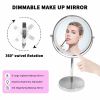 3 Colors Dimmable LED Lighting, 1X/10X Double Sided Magnifying Cosmetic Mirror with Touch Control, 360Â¬âˆžRotation, Bathromm Vanity Mirror, Table Top Ma