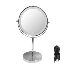 3 Colors Dimmable LED Lighting, 1X/10X Double Sided Magnifying Cosmetic Mirror with Touch Control, 360Â¬âˆžRotation, Bathromm Vanity Mirror, Table Top Ma