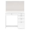 Linden Modern Vanity Desk, White Finish