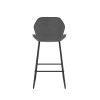 Set of 2; Leather Bar Chair with High-Density Sponge; PU Chair Counter Height Pub Kitchen Stools for Dining room; homes; bars; kitchens; Gray