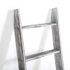 Farmhouse 4.5ft Wall Leaning Wood Blanket Quilt Storage Ladder - Vintage White