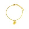 2023 Gold Peaceful Invitation to Fortune Gourd Anklet Women's Light Luxury Niche Premium Feeling Titanium Steel No Color Loss Ankle String