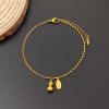 2023 Gold Peaceful Invitation to Fortune Gourd Anklet Women's Light Luxury Niche Premium Feeling Titanium Steel No Color Loss Ankle String