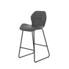 Set of 2; Leather Bar Chair with High-Density Sponge; PU Chair Counter Height Pub Kitchen Stools for Dining room; homes; bars; kitchens; Gray