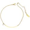 New tide summer ladies 18K gold anklet net red smile zirconia ins anklet female simple not lose color wholesale