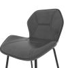 Set of 2; Leather Bar Chair with High-Density Sponge; PU Chair Counter Height Pub Kitchen Stools for Dining room; homes; bars; kitchens; Gray