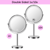 3 Colors Dimmable LED Lighting, 1X/10X Double Sided Magnifying Cosmetic Mirror with Touch Control, 360Â¬âˆžRotation, Bathromm Vanity Mirror, Table Top Ma