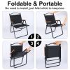 YSSOA Folding Camping Chair for Adults with Handle and Storage Bag; Small Size; 253lbs Load Bearing Collapsible Outdoor Furniture for Leisure; Beach;