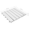 Decking Tiles 10 pcs White 11.8"x11.8" Solid Acacia Wood