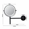 8 Inch 3 Colors LED Lighted, Wall Mounted Makeup Mirror, Double Sided 1X /10X HD Magnifying, 360Â¬âˆž Swivel with Extension Arm, Bathroom Vanity Mirror(B