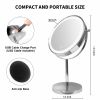 3 Colors Dimmable LED Lighting, 1X/10X Double Sided Magnifying Cosmetic Mirror with Touch Control, 360Â¬âˆžRotation, Bathromm Vanity Mirror, Table Top Ma