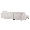 2 Pieces L shaped Sofa with Removable Ottomans and comfortable waist pillows