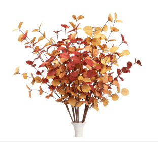 3pcs Artificial Eucalyptus Stems Fall Decorations with Fall Eucalyptus Leaves Autumn Decorations for Office and Home Artificial Plants for Floral Arra (Color: as pic)