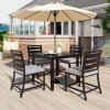 Outdoor four-person dining table and chairs are suitable for courtyards, balconies, lawns