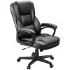 Lacoo Faux Leather High-Back Executive Office Chair with Lumbar Support, Black