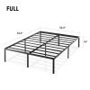 14" Metal Platform Bed Frame, Heavy-Duty Steel Slats