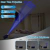 Projection Alarm Clock with Radio Function 7.7In Curved-Screen LED Digital Alarm Clock w/ Dual Alarms 4 Dimmer 12/24 Hour