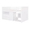 Loft Bed Low Study Twin Size Loft Bed With Storage Steps and Portable,Desk