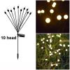 Solar Garden Lights;  2 Pack LED Solar Firefly Lights