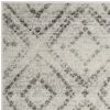 Adirondack Lecia Geometric Area Rug, Light Grey/Grey, 6' x 9'