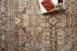 Layla Printed Oriental Distressed Area Rug