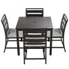 Outdoor four-person dining table and chairs are suitable for courtyards, balconies, lawns