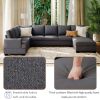 Modern Large Upholstered U-Shape Sectional Sofa, Extra Wide Chaise Lounge Couch