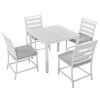 Outdoor four-person dining table and chairs are suitable for courtyards, balconies, lawns