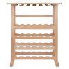 Wood Vinny 24-Bottle Wine Rack, Natural, Natural Finish