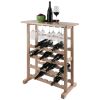 Wood Vinny 24-Bottle Wine Rack, Natural, Natural Finish