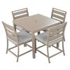 Outdoor four-person dining table and chairs are suitable for courtyards, balconies, lawns