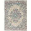 Grafix Persian Ivory/Pink 5'3" x 7'3" Area Rug, (5x8)