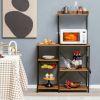 4-tier Kitchen Baker's Rack with Basket and 5 Hooks