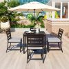 Outdoor four-person dining table and chairs are suitable for courtyards, balconies, lawns