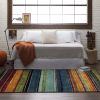 Printed Rainbow Area Rug